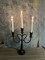 Black Metal Candelabra 3 Arm Candle Holder Table Centerpiece 15 Inch Decor